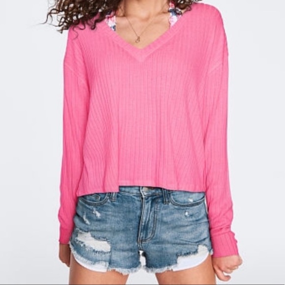 PINK Victoria’s Secret | Ribbed Long-Sleeve - Picture 1 of 3